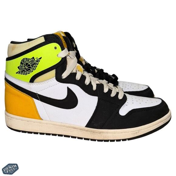 Jordan 1 Retro High Volt Gold White Black Men’s Size 9 Rare OG Colorway Shoe‎ main image 6